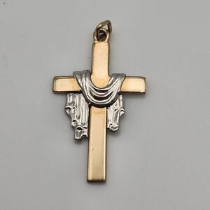 Vintage Tru-Kay 14KT GF Cross with Draped Robe Pendant